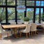 Como Parquetry Double Extension Dining Table tables, hamptons, hamptons, hampton table, provincial, plantation, dining tables, trestle base, dining room banquet