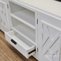 Sophisticated white TV Unit from Ellery, showcasing quality craftsmanship, suited for a classical library