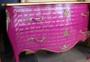 Piccini Commode Pink with Gold Rhymes