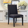 A signature to classical elegance, the Leclerc Chair's winged back and brass detailing enhance the luxury of a quality dining room