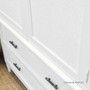 View focusing on the natural beauty and texture of the white rattan, enhancing the unit's luxurious appeal.