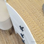 Close-up of the rattan top texture, highlighting the natural beauty and craftsmanship that complements any bedroom decor.