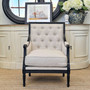 Lifestyle scene with the Pearson Armchair in a Hamptons-inspired interior, exuding coastal elegance and relaxed luxury.