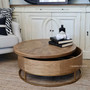 Weathered oak surface of the Danbury Table, perfect for a Hamptons-inspired living space | Canalside Interiors