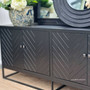 A Plantation twist on the classic sideboard: Canalside Interiors' St Lucia piece in distressed black is a chic addition to any bedroom or dining area