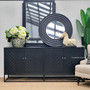 With clean lines and a timeless design, the St Lucia Sideboard from Canalside Interiors anchors your living room with its understated black base
