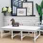 The Bobbin coffee table set within a coastal-inspired living space, illustrating its seamless fit and contribution to the room's Hamptons elegance.