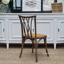 Artful shot of the Botanica Dining Chair's back, featuring the diamond pattern that echoes Plantation and Colonial charm