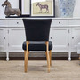 Mimi Black Dining Chair, Modern Edge with Classic Accents, Back View