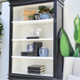 Side angle view of the Grange Wall Unit, highlighting the depth and storage capacity for a modern, yet rustic home office