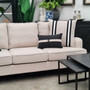 Elegant cream Sloan Sofa with espresso legs, demonstrating timeless quality in a modern Hamptons interior.