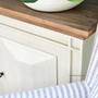 Close-up of the sideboard's intricate detailing, reflecting its Georgian antique roots updated for modern interiors.
