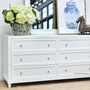 A lifestyle image of the Sorrento Drawer Chest in a coastal-inspired bedroom, where quality and function meet style.