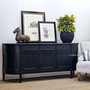 French Louis Buffet Distressed Black FRENCH  FURNITURE, HAMPTONS Style, PLANTATION Style, LIVING TV Media & Storage, TABLES Sideboards & Buffets, STORAGE, STORAGE Sideboards & Buffets, French Louis Buffet Grande Large