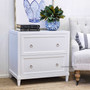Angled shot emphasizing the Sorrento Bedside’s fluted detailing and modern lines | Coastal Glamour
