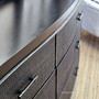Detail of the Claremont Chestâ€™s rattan drawers, demonstrating the transitional style perfect for a Hamptons living room