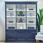 Full view of the navy blue Grange Bookshelf, a modern solution for home libraries | Canalside Interiors