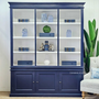Frontal view of the Grange 3 Door Wall Unit, a statement of classical luxury | Timeless Navy Blue