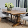 Full display of the Stamford Parquetry Dining Table, set for a refined dining experience in a modern home.