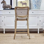 Noda Oak Wood Counter Stool, Versatile Seating Solution for Kitchen Spaces, Back View
