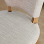 Mimi Oak Leg Dining Chair, Luxurious Comfort with Natural Blend Linen Upholstery, Top Perspective