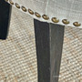 Bennet Black Oak Leg Dining Chair, Elegant Seating Solution for Formal Dining, Detail Close-Up