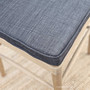 Noda Hand-Finished Oak Chair, Detail of Seat Cushion Attachment