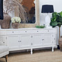 Angled front view of the Louis Curved 250cm Sideboard, displaying its sophisticated presence and timeless design.