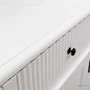 Detailed shot of the buffet’s edge, showcasing the smooth, curved design and ribbed detailing