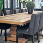 Luxurious 350cm oak extension dining table fully extended