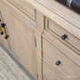 Riverview Sideboard edge detail highlighting smooth curves and softened transitions.