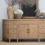 Riverview Sideboard with doors closed, showcasing its symmetrical design and refined, natural finish.