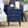 Front view of the Peninsula Bedside in Navy Blue, perfect for a timeless Hamptons Style bedroom