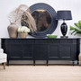 Front-facing view of the Louis Curved 300cm Sideboard, displaying its striking presence and classic detailing, perfect for modern classic interiors.