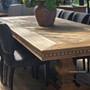 Hand-crafted from genuine oak, the Renaissance features a striking parquetry top and double extension leaves, finished in a rich natural oak.