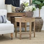 Luna Curved Side Table with Drawer showcasing its classic silhouette and understated timber detailing.
