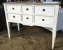 Peninsula Buffet White with Limewash Top