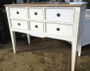 Peninsula Buffet White with Limewash Top