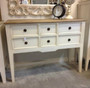 Peninsula Buffet White with Limewash Top