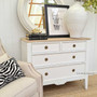 Side view capturing the straight lines and refined profile of the chest, suitable for both modern and country interiors.