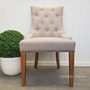 Bennet Button Back Upholstered Dining Chair Cream  FRENCH  FURNITURE, CHAIRS, HAMPTONS Style, PLANTATION Style, CHAIRS Dining, CHAIRS Lounge, LIVING Room, LIVING Chairs