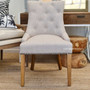 Bennet Button Back Upholstered Dining Chair Cream  FRENCH  FURNITURE, CHAIRS, HAMPTONS Style, PLANTATION Style, CHAIRS Dining, CHAIRS Lounge, LIVING Room, LIVING Chairs