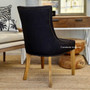 Bennet Button Back Upholstered Dining Chair Black Charcoal  FRENCH  FURNITURE, CHAIRS, HAMPTONS Style, PLANTATION Style, CHAIRS Dining