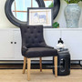 Bennet Button Back Upholstered Dining Chair Black Charcoal  FRENCH  FURNITURE, CHAIRS, HAMPTONS Style, PLANTATION Style, CHAIRS Dining