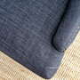 Bennet Natural Oak Leg Dining Chair, Luxurious Comfort in Black Linen Blend Upholstery, Top Perspective
