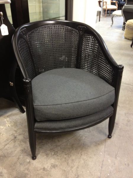 Cabriolet Art Deco Tub Chair Black