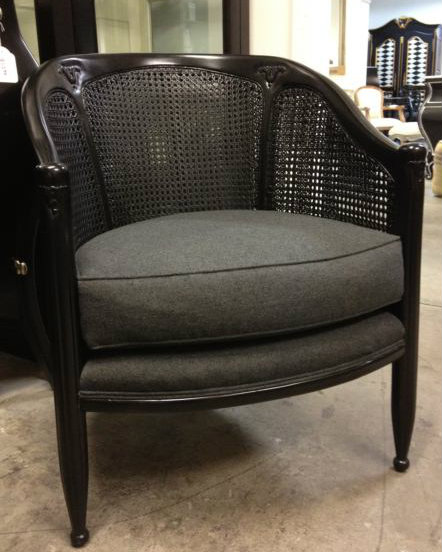 Cabriolet Art Deco Tub Chair Black
