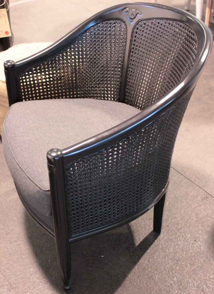 Cabriolet Art Deco Tub Chair Black