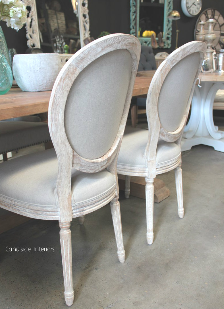 Sansa Dining Chair - Distressed Black/Cream - IN STOCK - Canalside