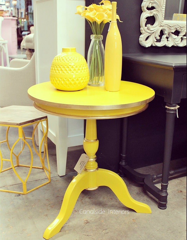 Yellow side tables best sale